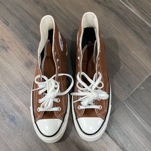 Custom High-Top Brown Converse